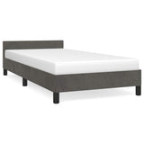 Vidaxl bedframe zonder matras 90x190 cm fluweel donkergrijs