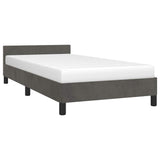 Vidaxl bedframe zonder matras 90x190 cm fluweel donkergrijs