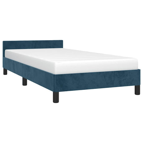 Vidaxl bedframe zonder matras 90x190 cm fluweel donkerblauw
