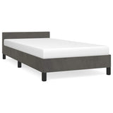 Vidaxl bedframe zonder matras 90x200 cm fluweel donkergrijs