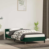 Vidaxl bedframe zonder matras 90x200 cm fluweel donkergroen
