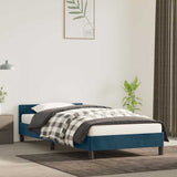 Vidaxl bedframe zonder matras 90x200 cm fluweel donkerblauw