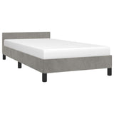 Vidaxl bedframe zonder matras 100x200 cm fluweel lichtgrijs