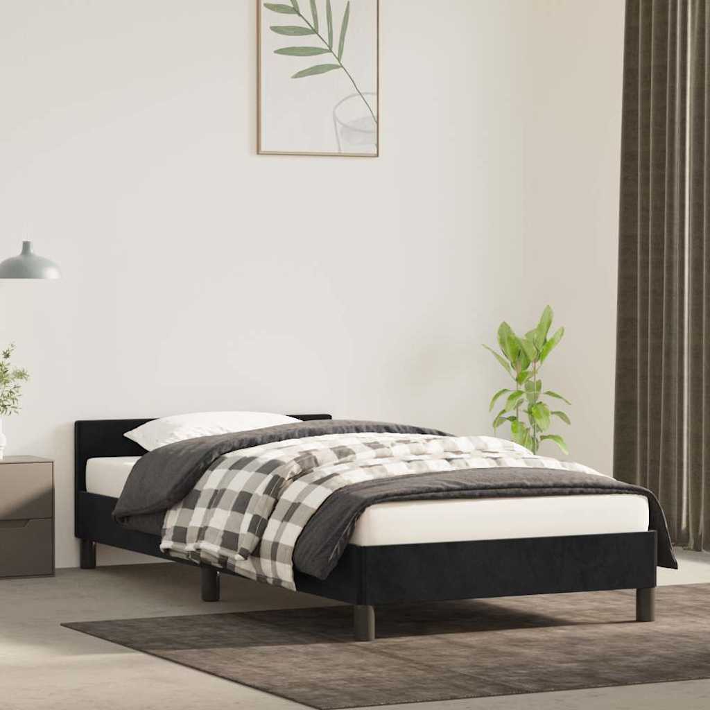 Vidaxl bedframe zonder matras 100x200 cm fluweel zwart