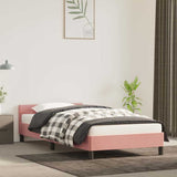 Vidaxl bedframe met hoofdeinde zonder matras 100x200 cm fluweel roze