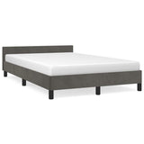 Vidaxl bedframe zonder matras 120x200 cm fluweel donkergrijs