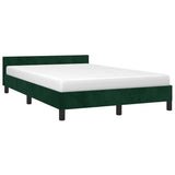 Vidaxl bedframe zonder matras 120x200 cm fluweel donkergroen