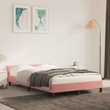 Vidaxl bedframe met hoofdeinde zonder matras 120x200 cm fluweel roze