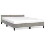 Vidaxl bedframe zonder matras 140x190 cm fluweel lichtgrijs