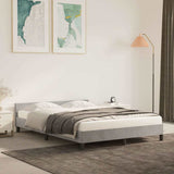 Vidaxl bedframe zonder matras 140x190 cm fluweel lichtgrijs