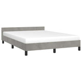 Vidaxl bedframe zonder matras 140x200 cm fluweel lichtgrijs