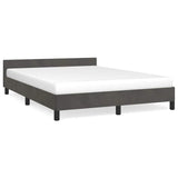Vidaxl bedframe zonder matras 140x200 cm fluweel donkergrijs