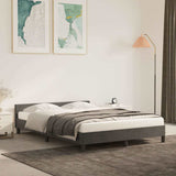 Vidaxl bedframe zonder matras 140x200 cm fluweel donkergrijs