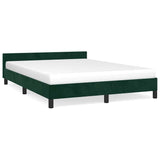 Vidaxl bedframe zonder matras 140x200 cm fluweel donkergroen