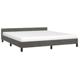 Vidaxl bedframe zonder matras 160x200 cm fluweel donkergrijs