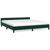 Vidaxl bedframe zonder matras 160x200 cm fluweel donkergroen