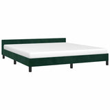 Vidaxl bedframe zonder matras 160x200 cm fluweel donkergroen