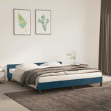 Vidaxl bedframe zonder matras 160x200 cm fluweel donkerblauw