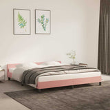 Vidaxl bedframe met hoofdeinde zonder matras 160x200 cm fluweel roze