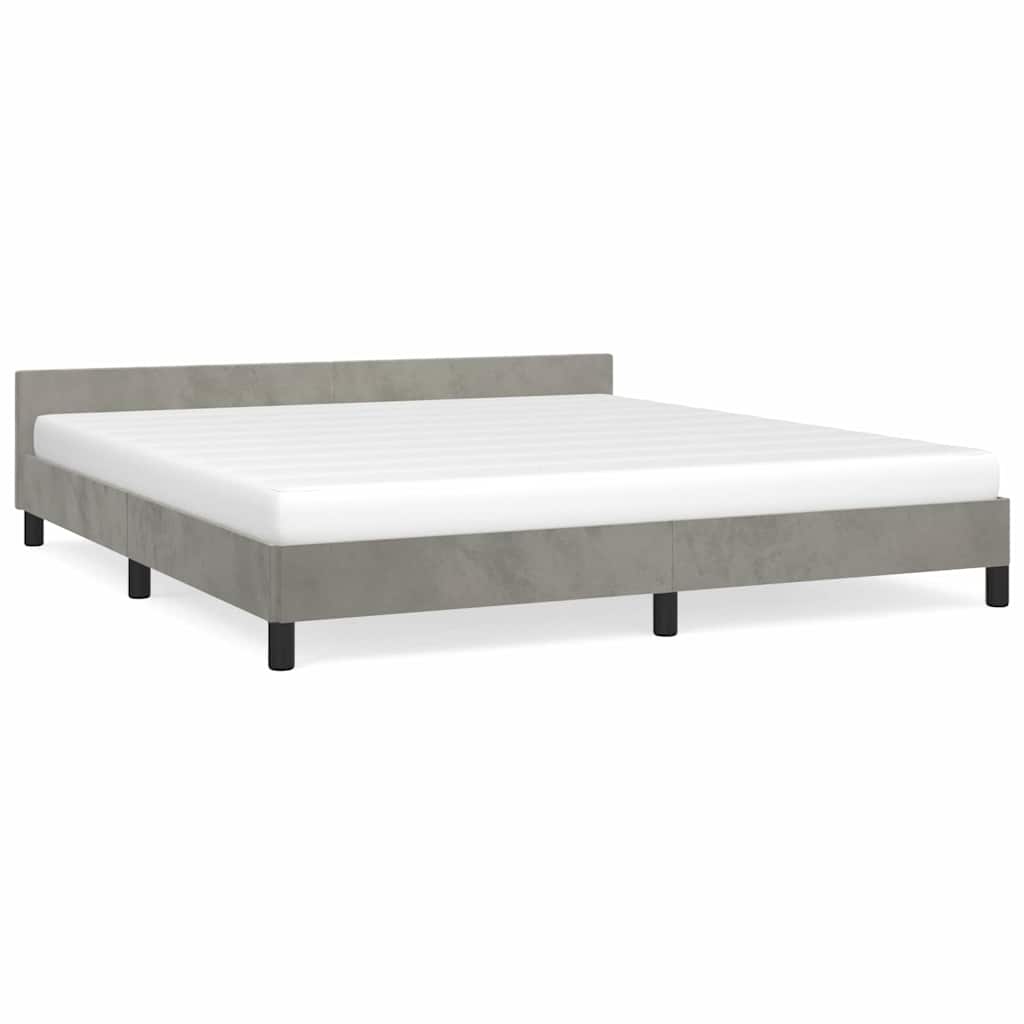 Vidaxl bedframe zonder matras 180x200 cm fluweel lichtgrijs