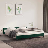 Vidaxl bedframe zonder matras 180x200 cm fluweel donkergroen