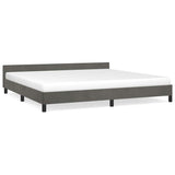 Vidaxl bedframe zonder matras 200x200 cm fluweel donkergrijs