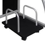 Vidaxl computerbureau 110x52x88,5 cm bewerkt hout zwart