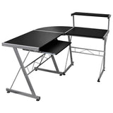 Vidaxl hoekbureau 132x112x99 cm bewerkt hout zwart