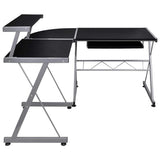 Vidaxl hoekbureau 132x112x99 cm bewerkt hout zwart