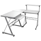 Vidaxl hoekbureau 132x112x99 cm bewerkt hout wit