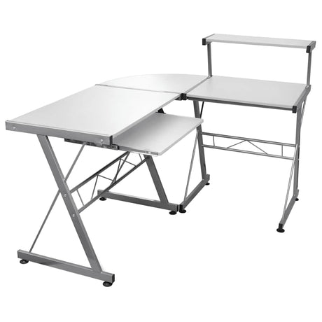 Vidaxl hoekbureau 132x112x99 cm bewerkt hout wit