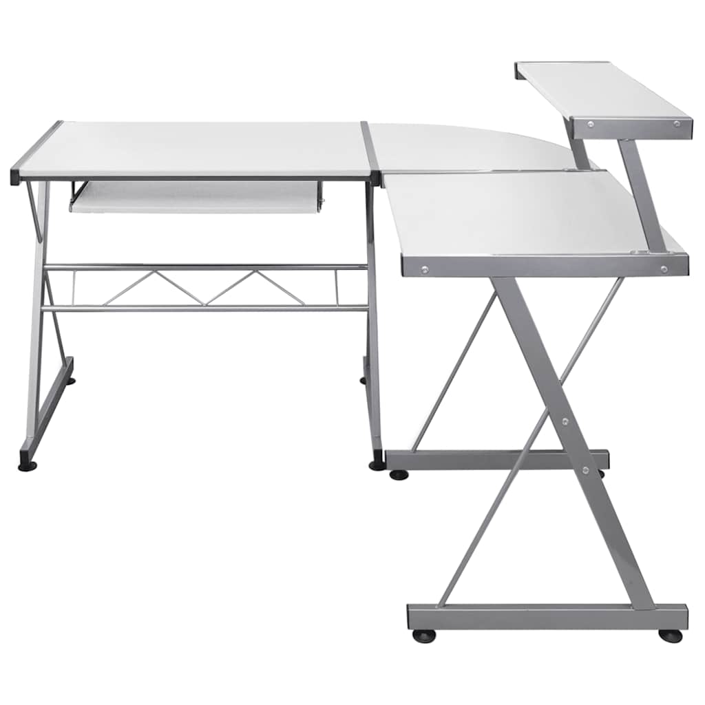 Vidaxl hoekbureau 132x112x99 cm bewerkt hout wit