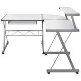 Vidaxl hoekbureau 132x112x99 cm bewerkt hout wit
