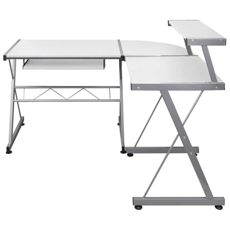 Vidaxl hoekbureau 132x112x99 cm bewerkt hout wit