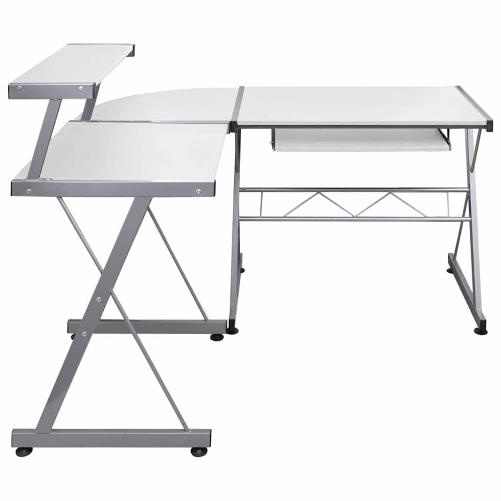 Vidaxl hoekbureau 132x112x99 cm bewerkt hout wit