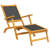 Vidaxl terrasstoelen met tafel massief acaciahout en textileen