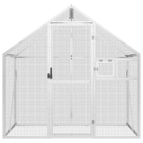 Vidaxl volière 179x100x185 m aluminium zilverkleurig
