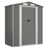 Vidaxl garden shed 192x108x223 cm galvanized steel light gray