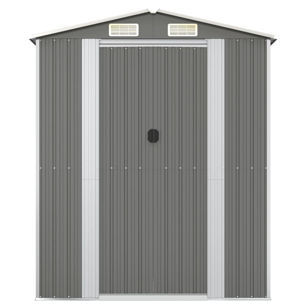 Vidaxl garden shed 192x108x223 cm galvanized steel light gray