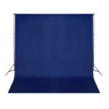 VIDAXL -Hintergrund ohne Standard -Chromakey 300x300 cm Baumwollblau