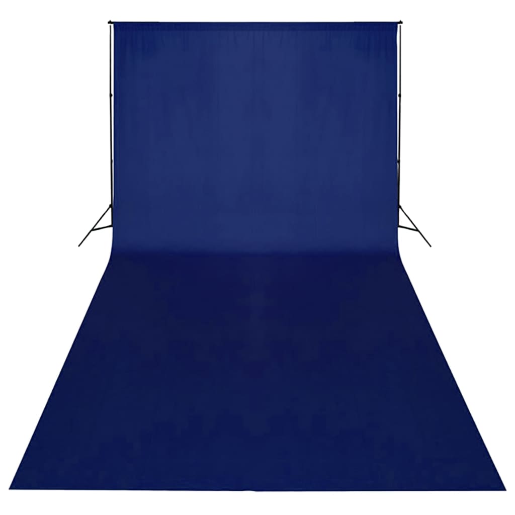 VIDAXL -Hintergrund ohne Standard -Chromakey 600x300 cm Baumwollblau