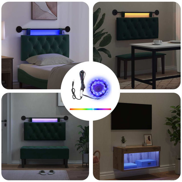 Vidaxl led-strip 2 st zwart smd5050