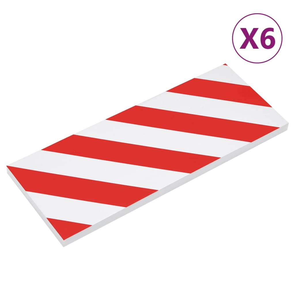 Vidaxl muurbeschermers 6 st 50x20x2 cm eva-schuim rood en wit