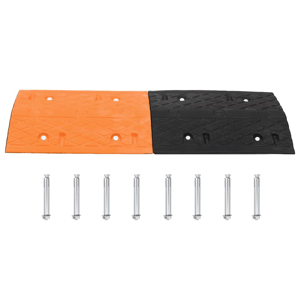 Vidaxl verkeersdrempel 97x32,5x4 rubber geel en zwart
