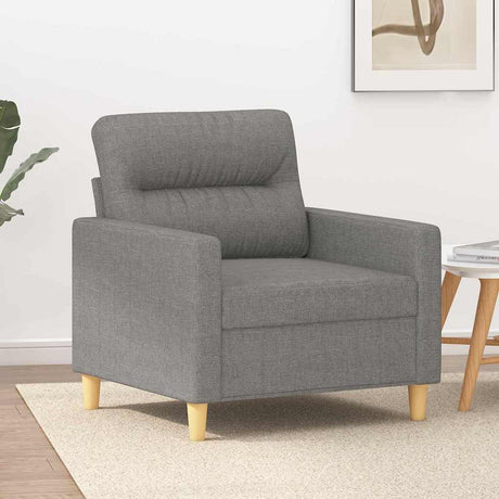 Vidaxl fauteuil 60 cm stof donkergrijs