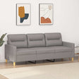 Vidaxl driezitsbank 180 cm stof lichtgrijs