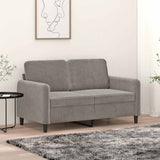 Vidaxl tweezitsbank 120 cm fluweel lichtgrijs