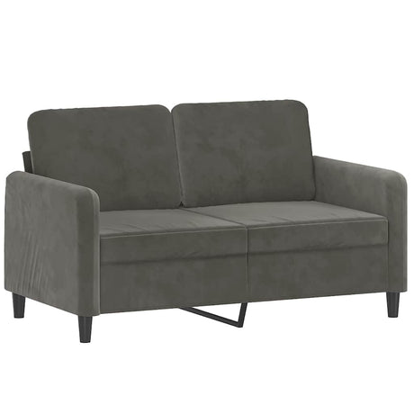 Vidaxl tweezitsbank 120 cm fluweel donkergrijs