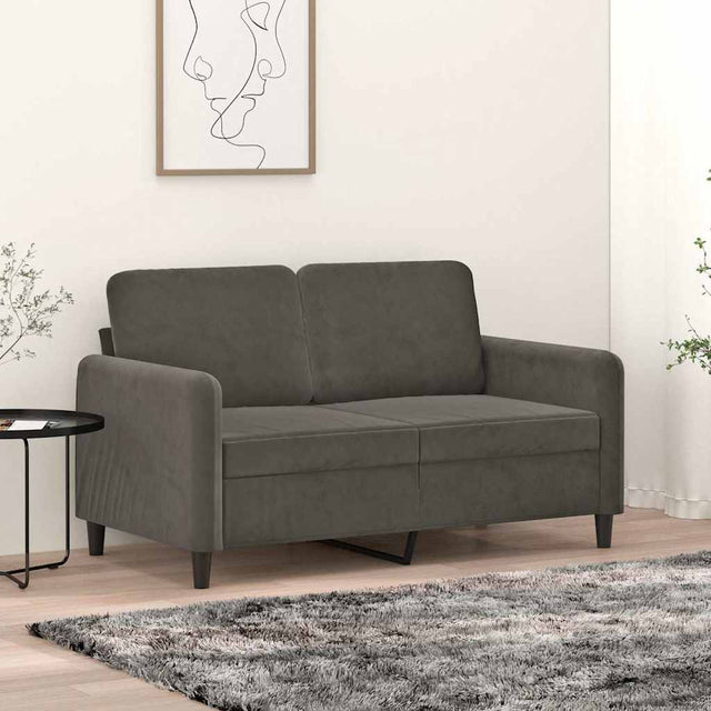 Vidaxl tweezitsbank 120 cm fluweel donkergrijs