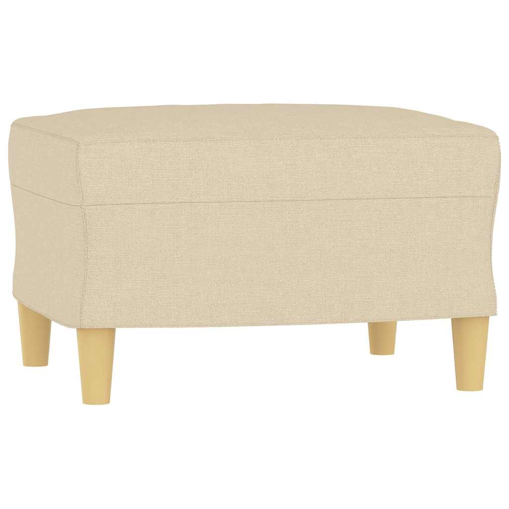 Vidaxl voetenbank 60x50x41 cm stof crèmekleurig